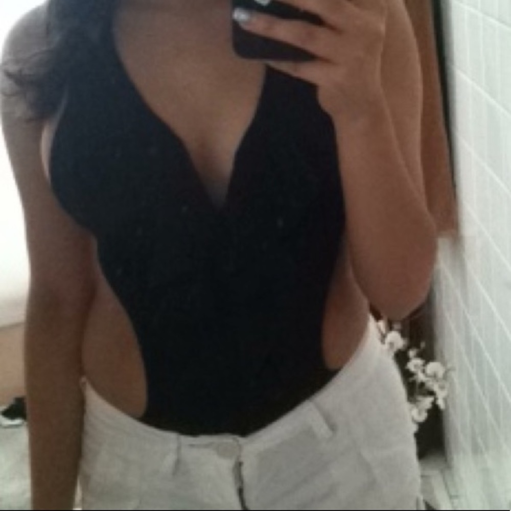 One piece swimsuit black